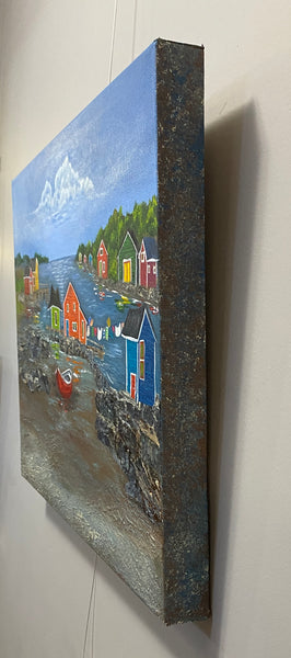 Living on the Edge-Twenty Four-Rocky Shore  20"x16"x1.5" Acrylic on Gallery Wrapped Canvas
