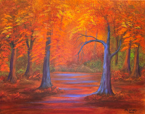 Autumn's Enchantment 20"x16" Acrylic on Canvas Media 1 of 1