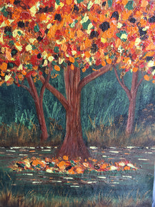 Maple Trees In the Fall by Crafty Art Hut