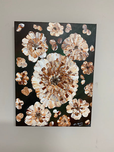 Funky Flowers  12"x16" Acrylic on Gallery Wrapped Archival Canvas