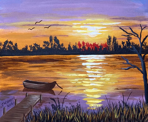 When Day is Done -Two 10"X8"  Acrylic on Canvas