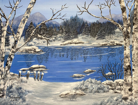 Winter's Silence 16"x12" Gallery Wrapped Archival Canvas 