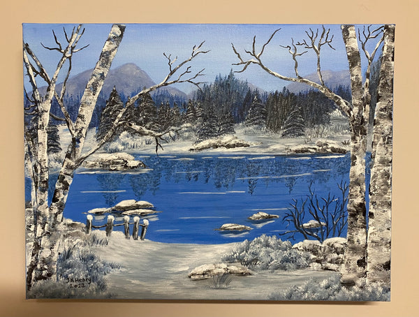 Winter's Silence 16"x12" Gallery Wrapped Archival Canvas 