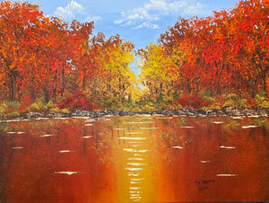 A Place to Reflect   16'X 12" Acrylic on Gallery Wrapped Canvas