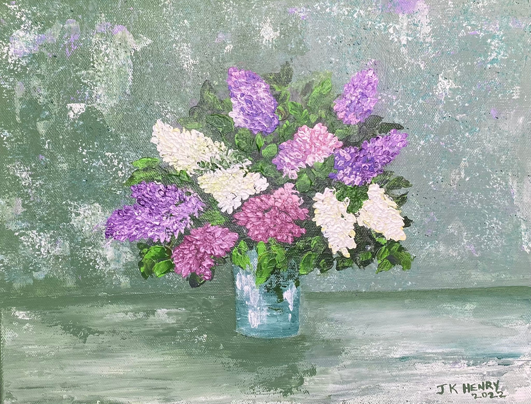 Lilacs 14"x11" Acrylic on Gallery Wrapped Archival Canvas