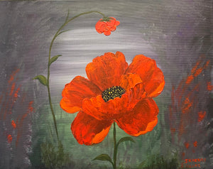 Field Poppy      20"x16"      Acrylic on Canvas   