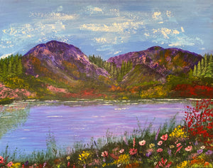 Mountains and Meadows 20"x16" Acrylic on Canvas. Media 1 of 1